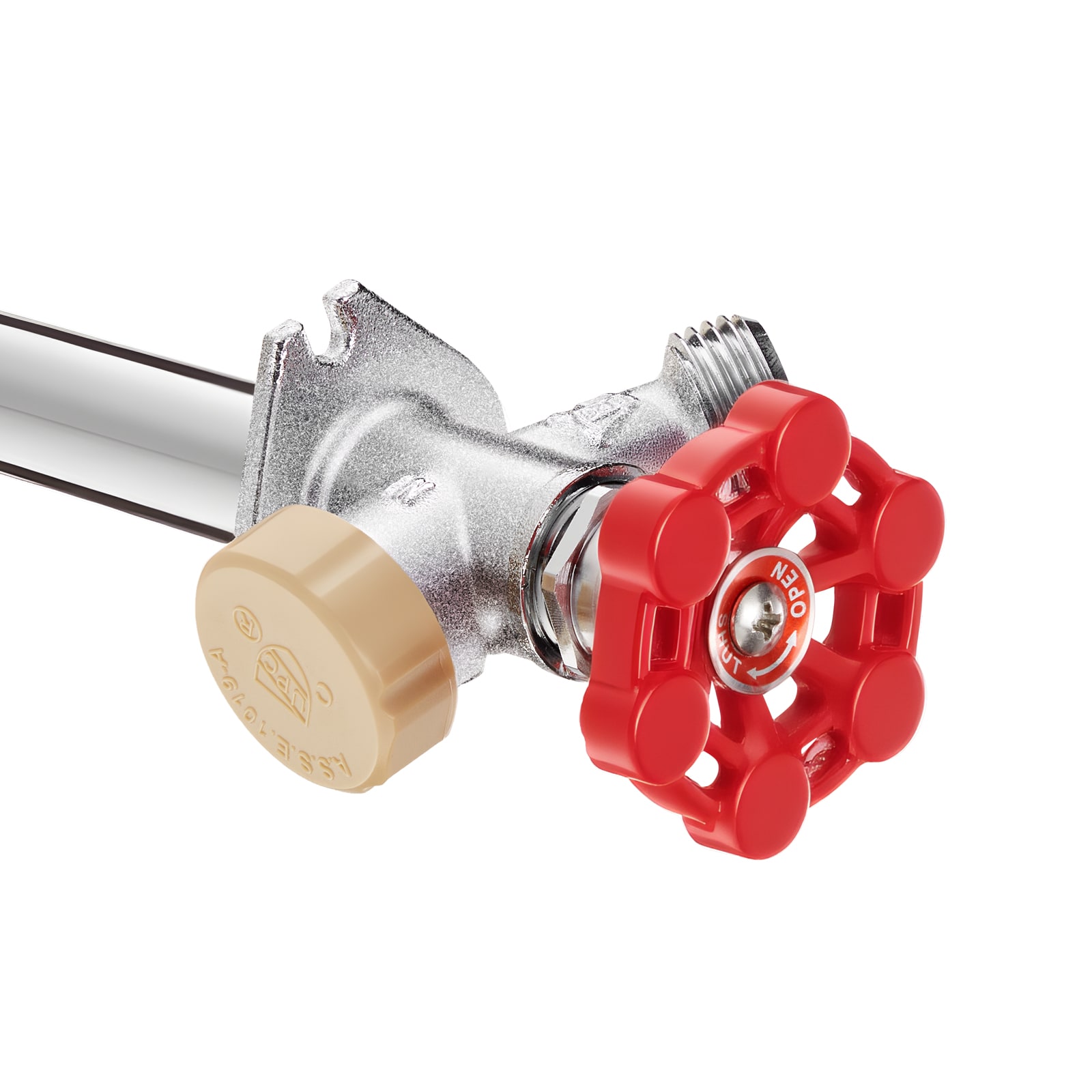 Anti-Siphon Frost-Proof Sillcock, 12" Freeze Proof Outdoor Faucet Bib With Backflow Preventer, 1/2" Push-to-Fit Connector X 3/4" Hose Bibb, No Lead Frost-free Spigot For PEX Copper CPVC Pipes_maomaolike.com